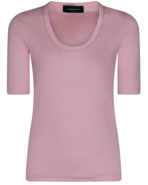 Fabiana Filippi Scoop Neck Fitted Top - Pink