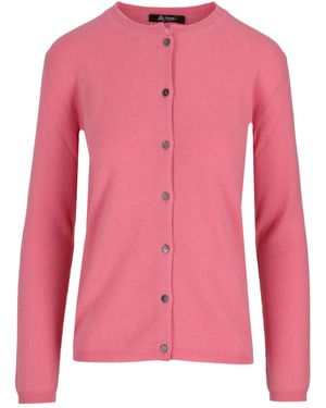 Lela Rose Crew-Neck Cardigan - Pink