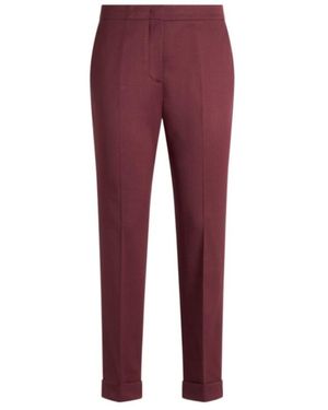 Etro Cropped Stretch Trousers - Red