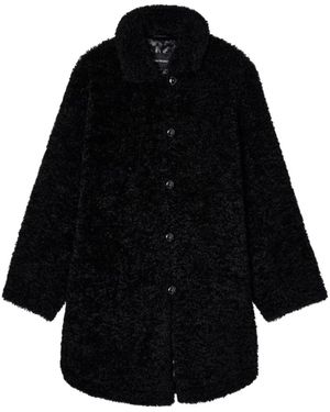 Emporio Armani Faux-Fur Coat - Black