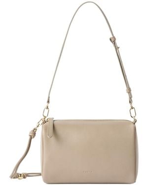 Furla Logo-Print Leather Cross Body Bag - White
