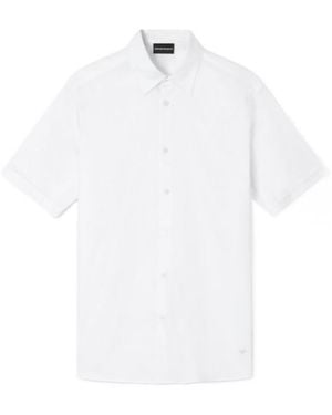 Emporio Armani Button-Up Short-Sleeved Shirt - White