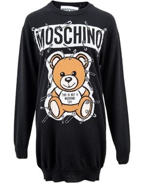 Moschino Teddy Bear Knitted Dress - Black