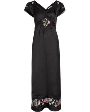 RIXO London Satin Mid-Length Dress - Black