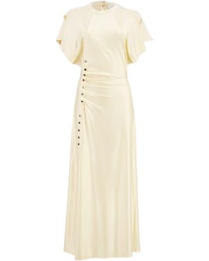 Rabanne Gathered Maxi Dres - Natural