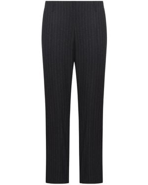 Dries Van Noten Stripe Detailed Straight Leg Pants - Black