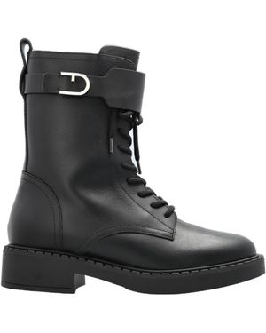 Furla New Legacy Lace-Up Ankle Boots - Black