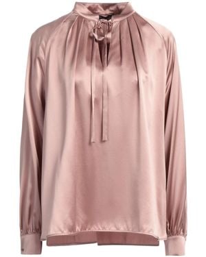 Max Mara Solid-Colored Satin Long-Sleeve Top - Pink