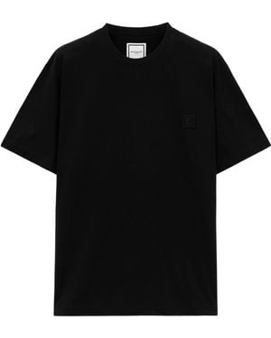 【関税込み】WOOYOUNGMI ブラック レザーパッチ Tシャツ 241704M213008_1.jpg