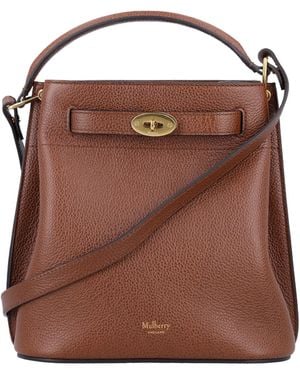 Mulberry Islington Logo-Embossed Bucket Bag - Brown
