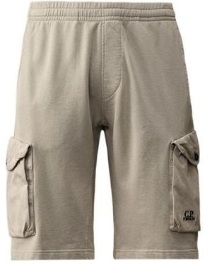 C.P. Company Cargo Fleece Shorts - Grey