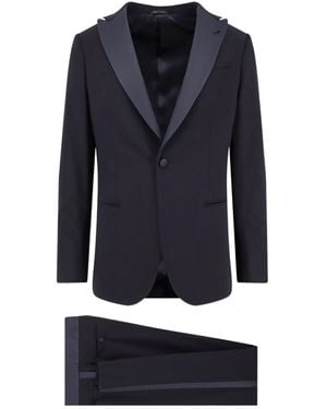 Giorgio Armani Soho Two-Piece Single-Breasted Tailored Suit - Blue