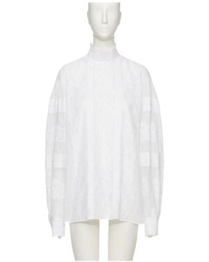 Valentino Sheer Floral Blouse - White