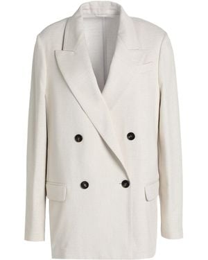 Brunello Cucinelli Double-Breasted Blazer - White