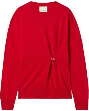 Isabel Marant Crew Neck Long Sleeve Sweatshirt - Red