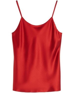 Max Mara Silk-Satin Top - Red