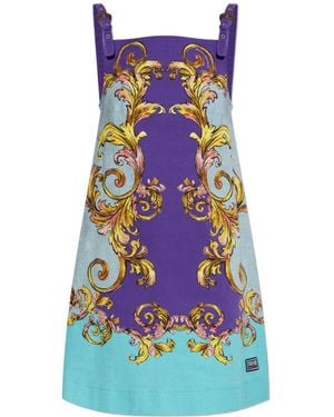 Versace Jeans Couture Couture Baroque Print Dress - Blue
