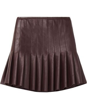 McQueen Pleated Mini Skirt - Brown