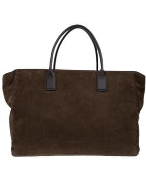 Bottega Veneta Large Zipped Cabat - Brown