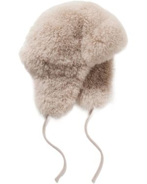 Yves Salomon Chapka Shearling Hat - White