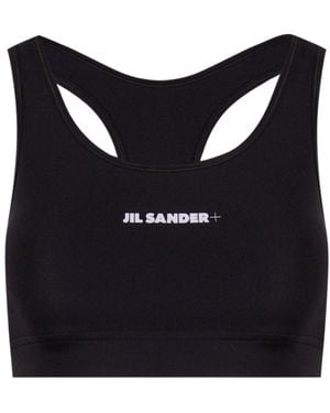 Jil Sander Logo Sport Bra Top - Black