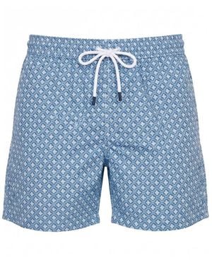 Fedeli Drawstring Swim Trunks - Blue