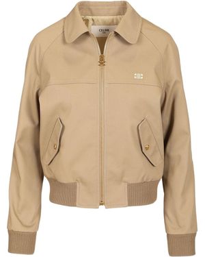 Celine Triomphe Blouson Jacket - Natural