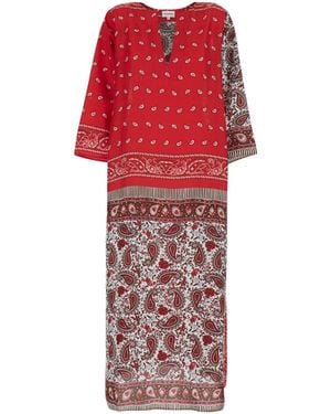 P.A.R.O.S.H. V-Neck Dress - Red