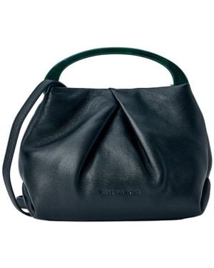Dries Van Noten Crisp Pleated Shoulder Bag - Blue