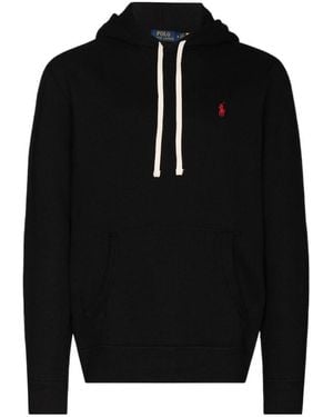 Ralph Lauren Polo Logo Drawstring Hoodie - Black