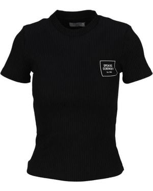 Opening Ceremony Box Logo-Print Stretch-Cotton T-Shirt - Black