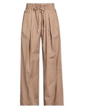 MAX&Co. Pleated Loose Wide-Leg Casual Trousers - Natural