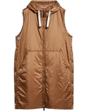 Max Mara The Cube Zip-Up Drawstring Gilet - Brown