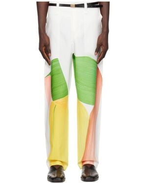 Homme Plissé Issey Miyake Homme Pliss Issey Miyake X Ronan Bouroullec Drawing Press Pants - Green
