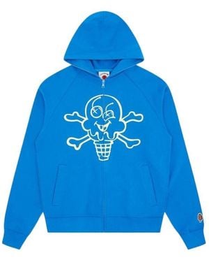 ICECREAM Zippered Hoodie - Blue