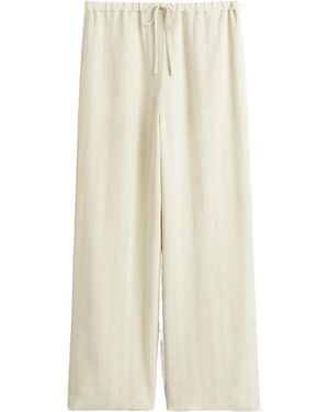 TOTEME Elastic Waist Casual Pants - White