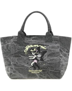 Ganni Medium Fairy Shopping Bag - Black