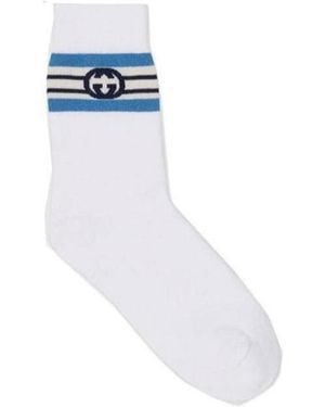 Gucci Interlocking G Cotton Socks - White