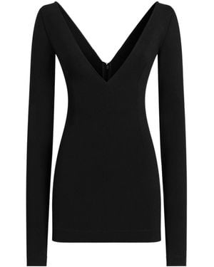 Dolce & Gabbana V-Neck Dress - Black