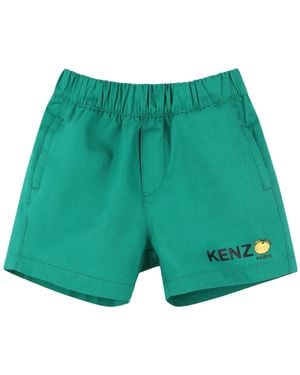 KENZO Elastic Waist Shorts - Green