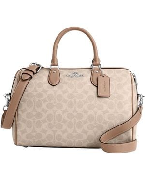 COACH Rowan's Large Iconic Canvas Bag - Natural