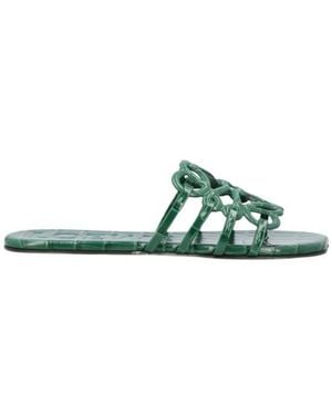 Loewe Petal Anagram Slides - Green