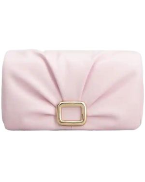Roger Vivier Ruched Detailed Mini Crossbody Bag - Pink