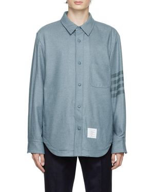 Thom Browne 4-Bar Shirt Jacket - Blue