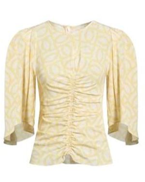 Isabel Marant Two-Tone Stretch Top - Natural