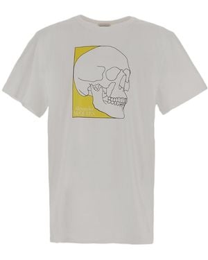 McQueen Graphic Printed Crewneck T-Shirt - Grey