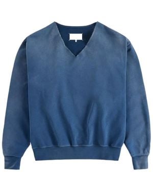 Maison Margiela Raw Edge Sweatshirt - Blue