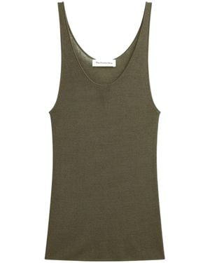 Frankie Shop Rivo Ribbed Knit Tank Top - Green