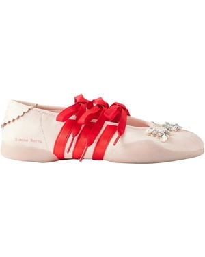 Simone Rocha Ribbon Bow Flat Shoes - Red