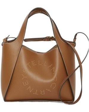 Stella McCartney Logo Detailed Tote Bag - Brown